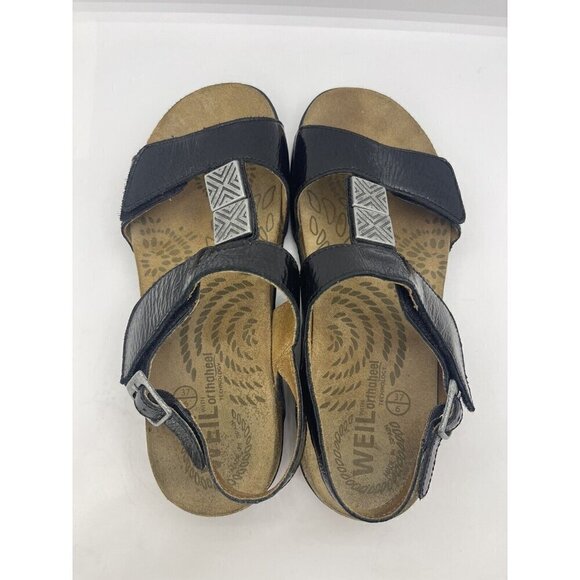 Dr. Andrew Weil SPAIN Orthaheel Comfort Sandal Sonora Orthoheel Black Sz 37 6US - Picture 5 of 9